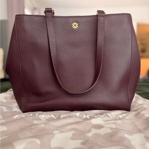Dagne Dover Allyn Tote in Oxblood - genuine leather tote/laptop bag